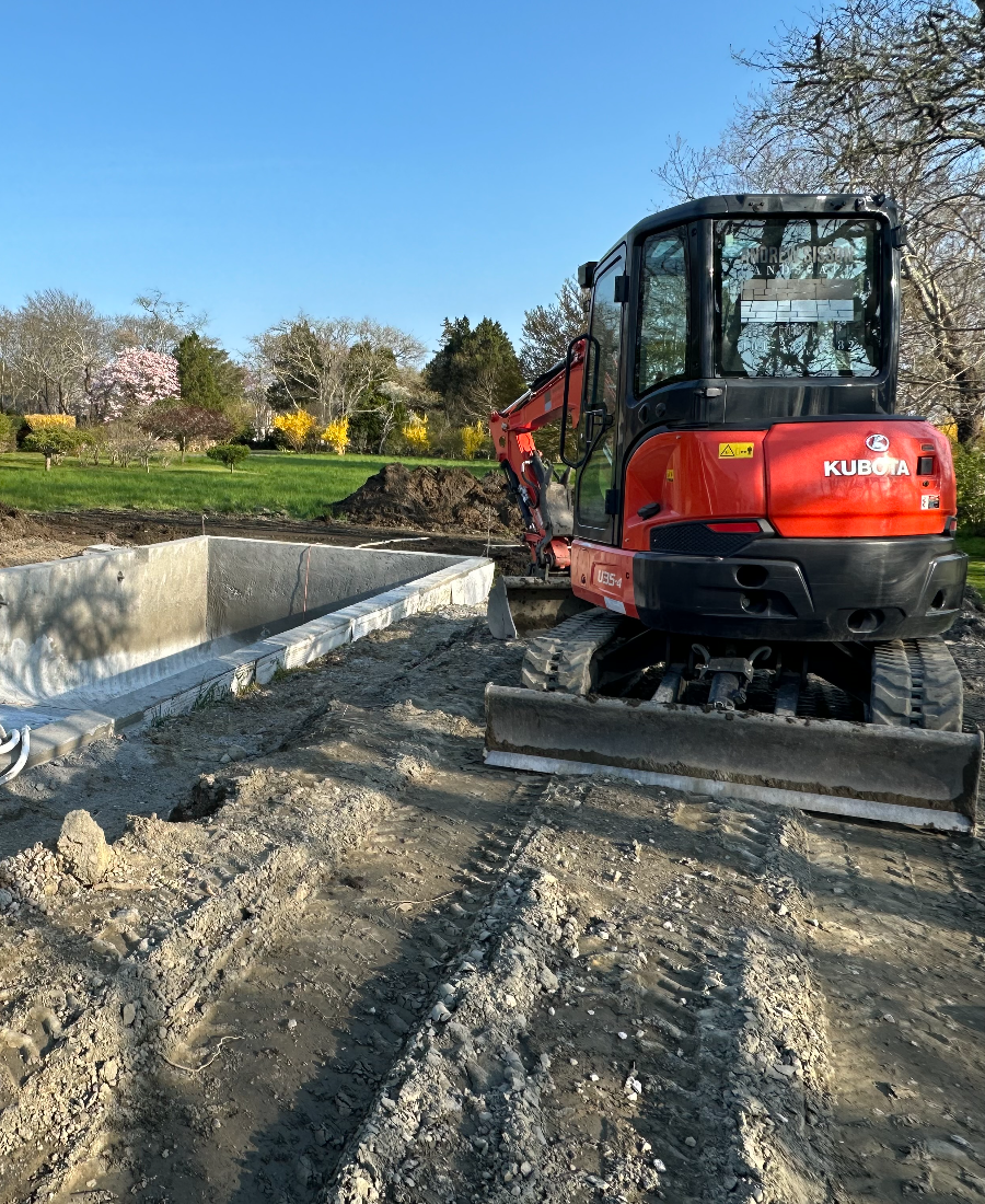 site work and hardscape pool project build-037