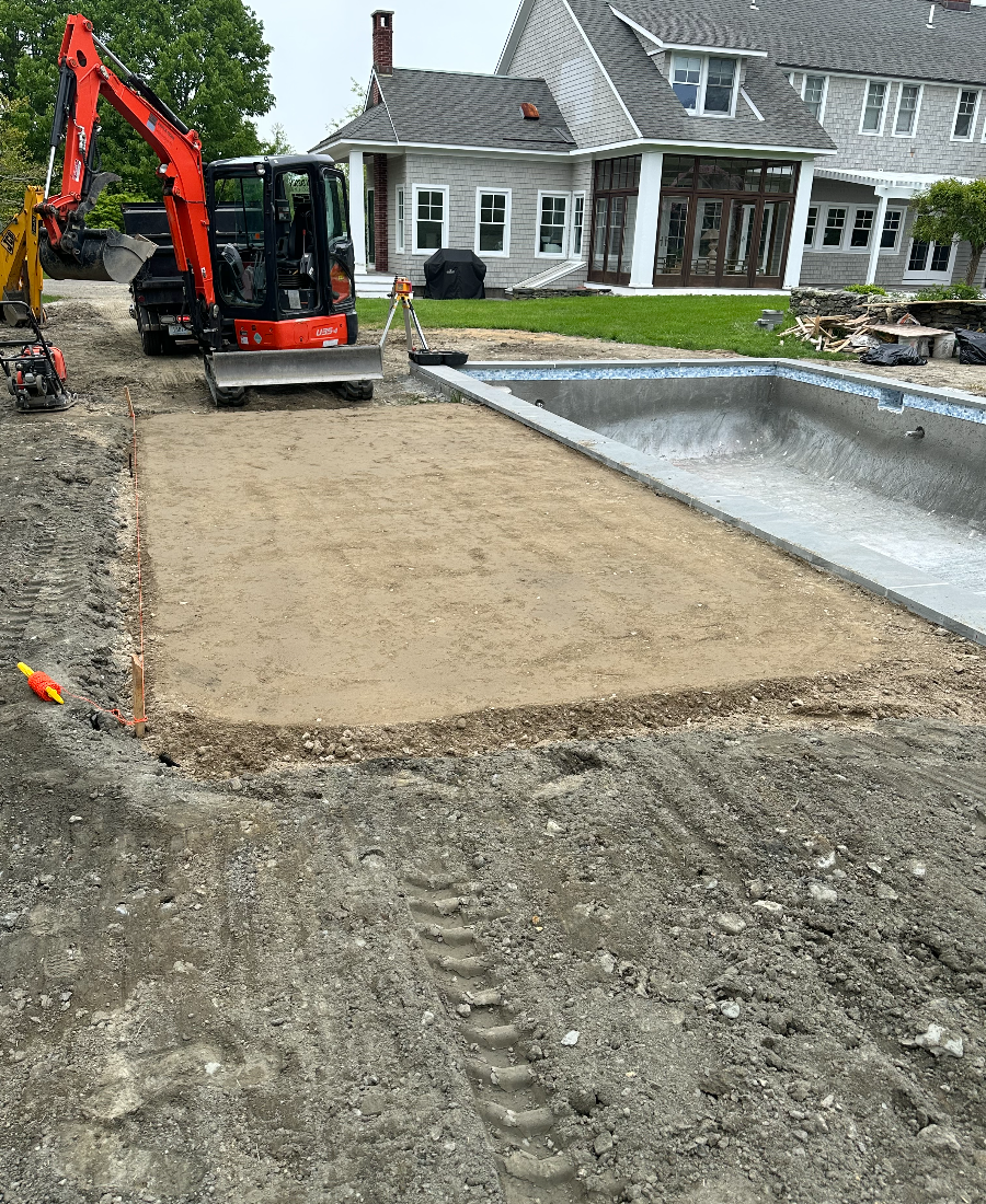 site work and hardscape pool project build-039